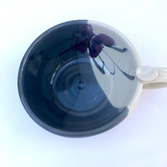 VINTAGE ART POTTERY SAUCE/GRAVY/SOUP W/ BEAUTIFUL FOLLETTE - Picture 3 of 5